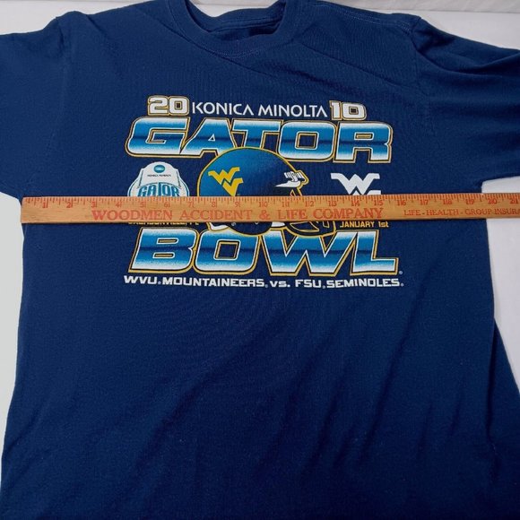 WVU Mountaineers 2010 Gator Bowl Mens M T Shirt Florida Seminoles Long Slv READ - Picture 5 of 5